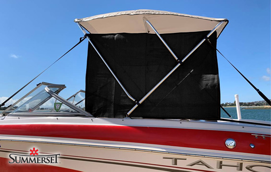 Boat Shade Cover Bimini Top Concave Rail Mount Deck Hinge 2-7/16" L x 13/16" W 