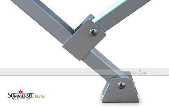 Connection bolts and mounting screws are stainless steel for long life in marine conditions