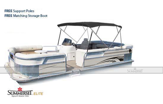 Summerset Elite 4 bow replacement bimini canvas featuring Sunflair.
