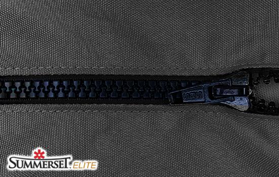 Heavy duty #10 zippers on the sleeve allow for easy install and removal